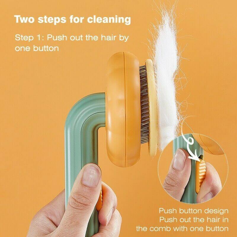Cat Pumpkin Brush-Grooming Self Cleaning Slicker