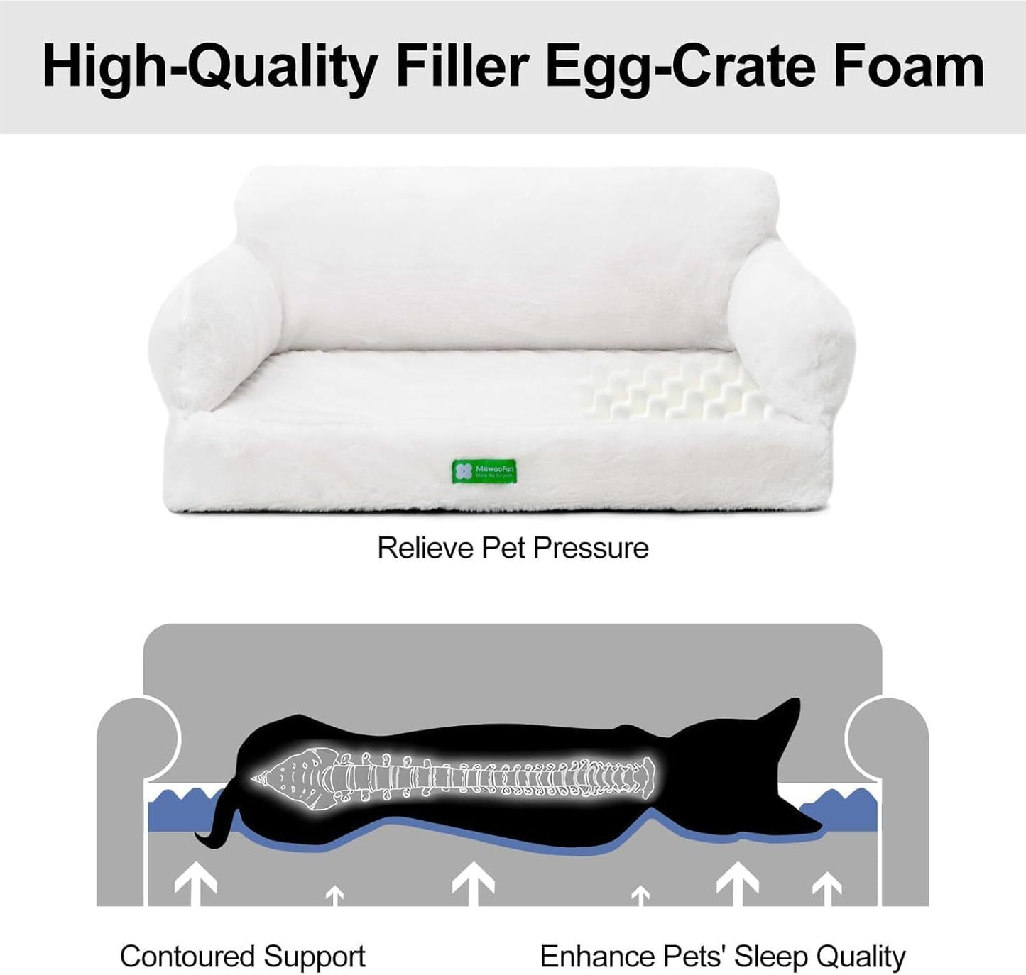 White Comfort Dog&Cat Bed