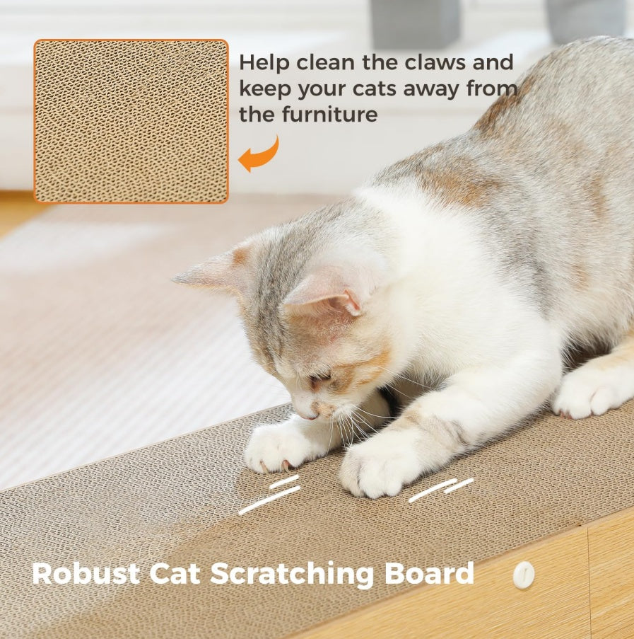 Multi-Hole Cat Tunnel with Scratching Board & Pom Pom Teaser