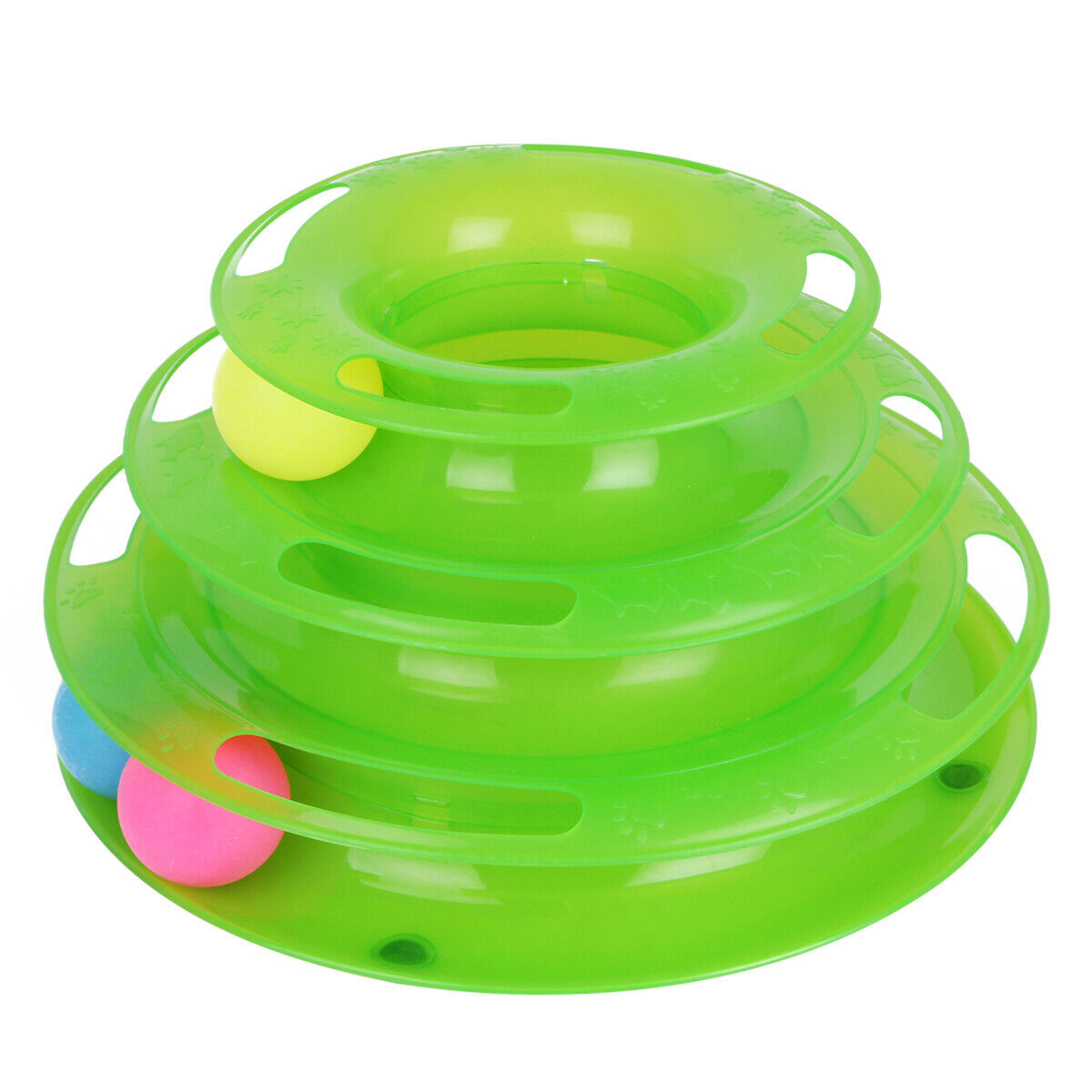 Multi-Level Crazy Ball Cat Toy – Fun Tower Track for Chasing & Swatting