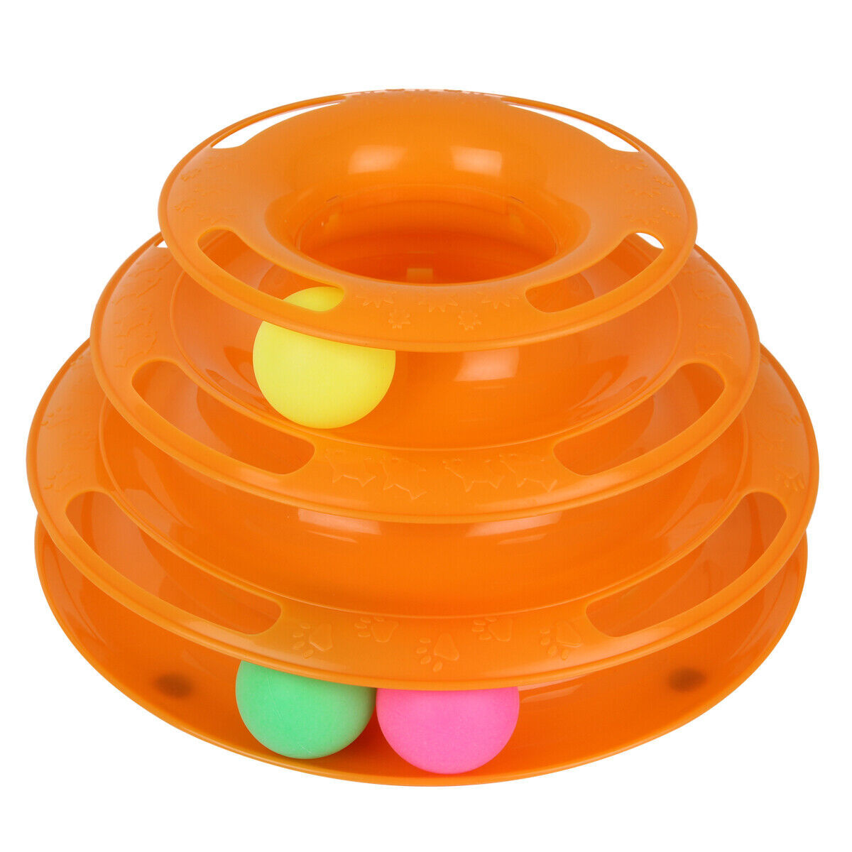 Multi-Level Crazy Ball Cat Toy – Fun Tower Track for Chasing & Swatting