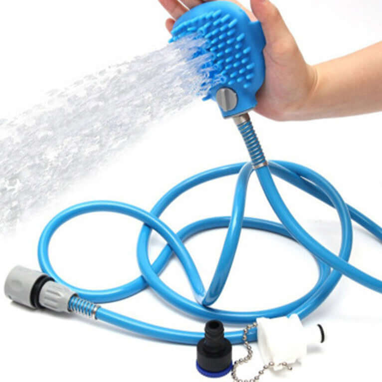 Pet Bathing & Massage Shower Tool – Washing Brush with Sprayer