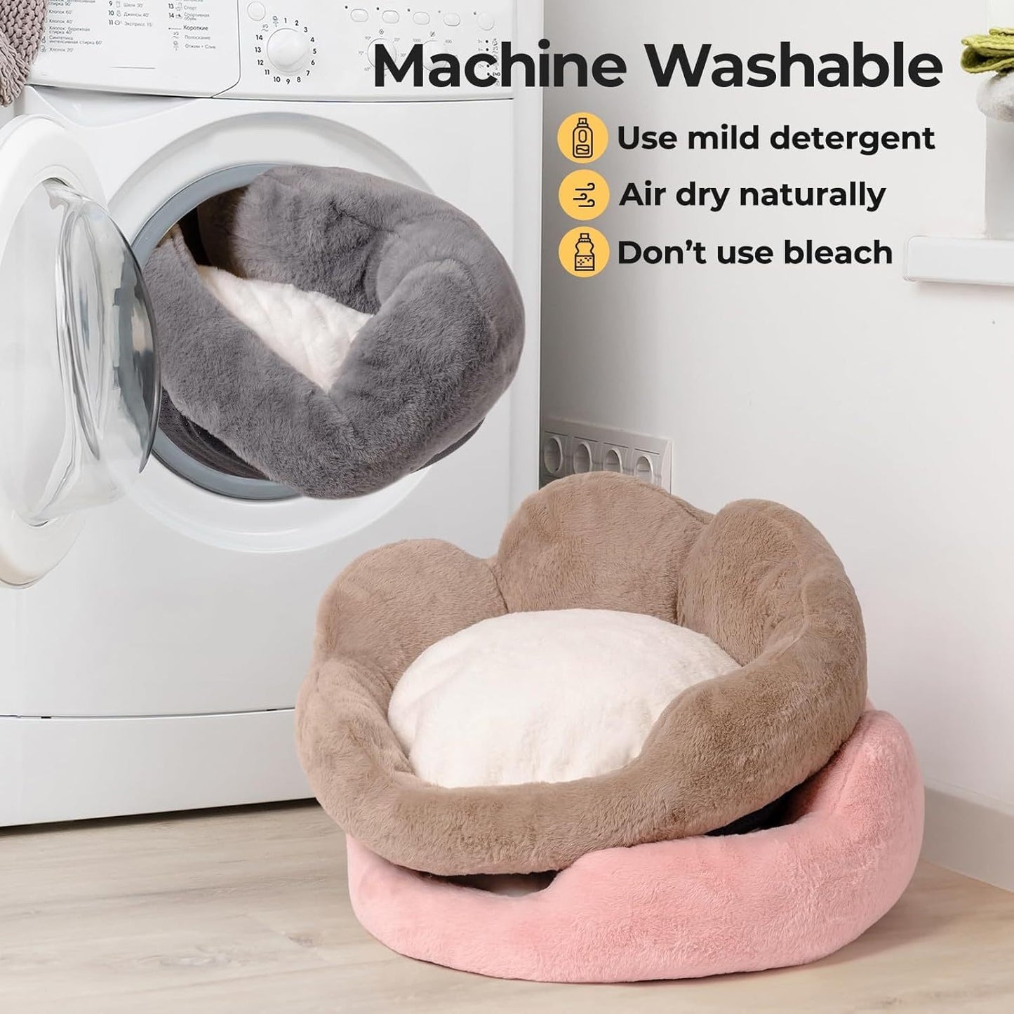 Cat Cozy Bed - Shaped, Soft & Washable