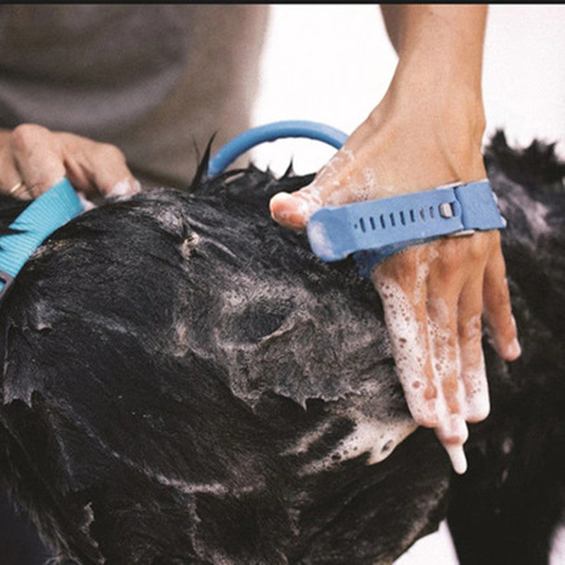 Pet Bathing & Massage Shower Tool – Washing Brush with Sprayer