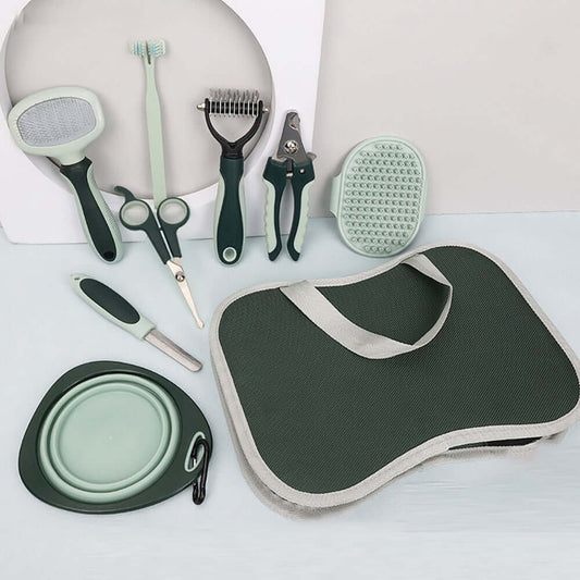 Pet Grooming Clippers Kit - Quiet, Rechargeable Trimmer for Thick Coats & Sensitive Pets