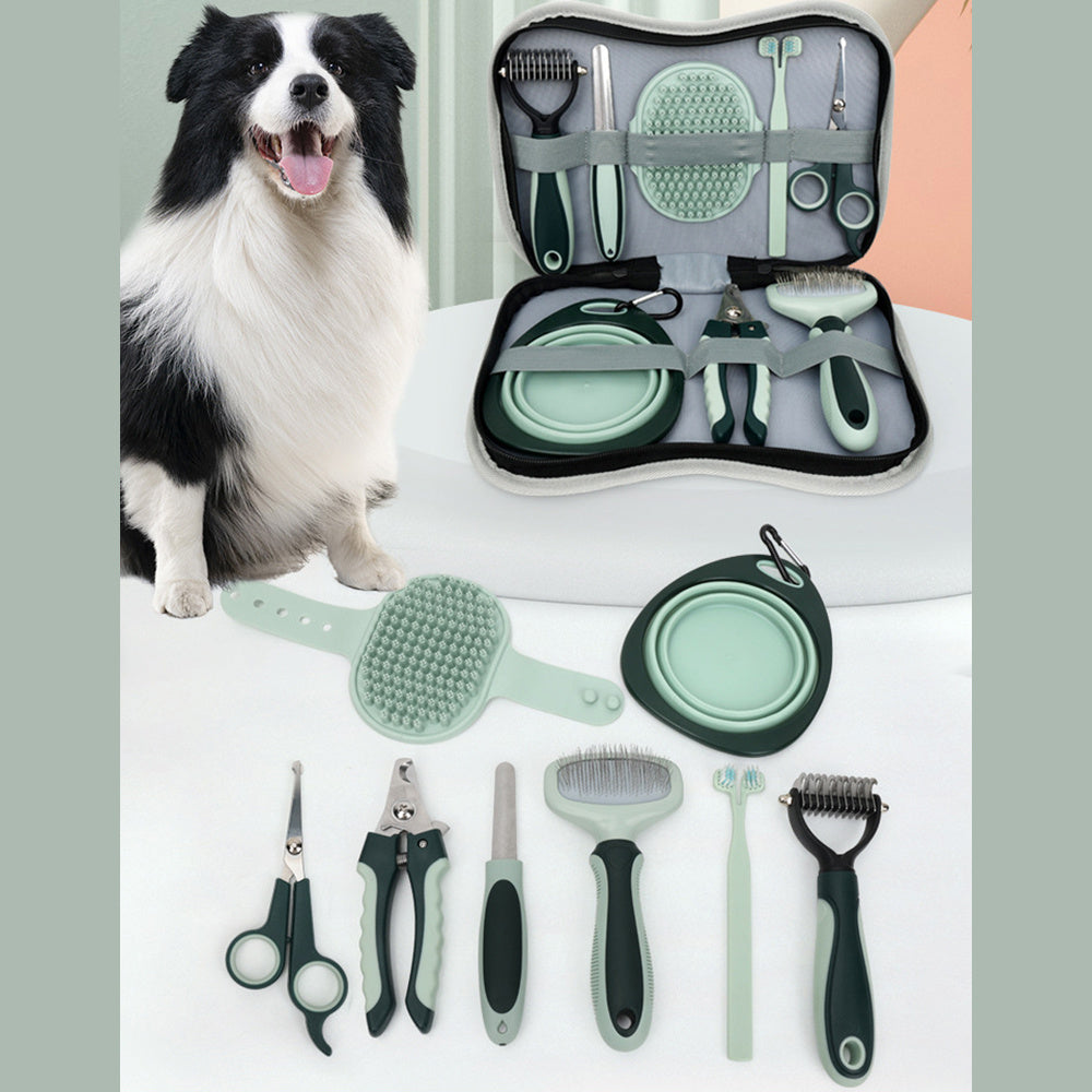 Pet Grooming Clippers Kit - Quiet, Rechargeable Trimmer for Thick Coats & Sensitive Pets