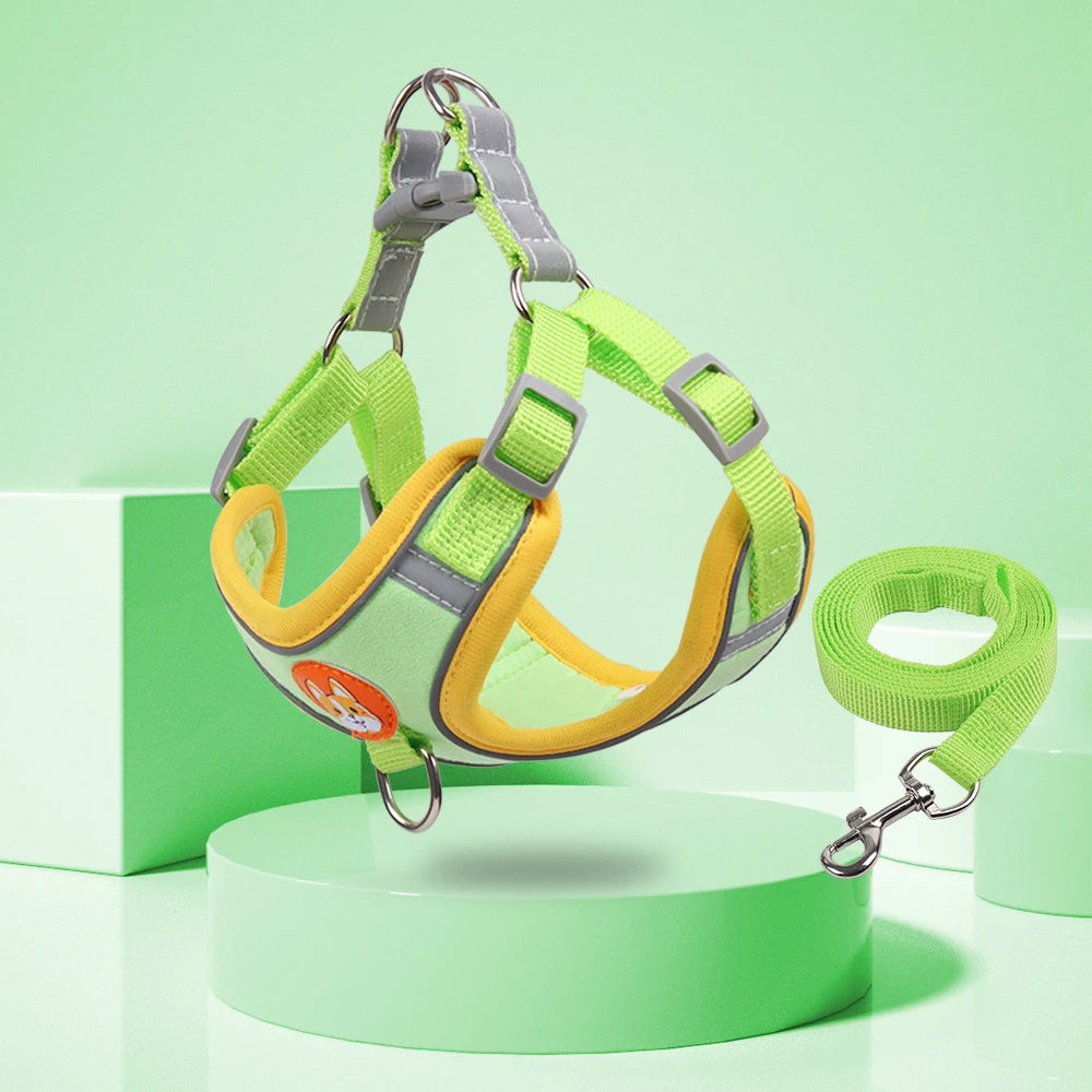 Adjustable Pet Harness and Leash Set – Reflective And No Pull