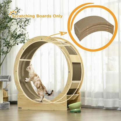 PawHut Reversible Cat Scratcher Set - Cat Wheel