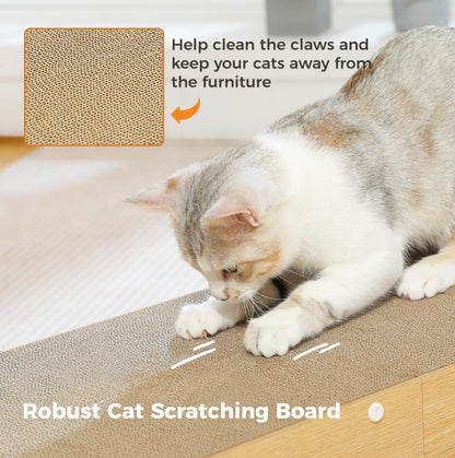 Multi-Hole Cat Tunnel with Scratching Board & Pom Pom Teaser