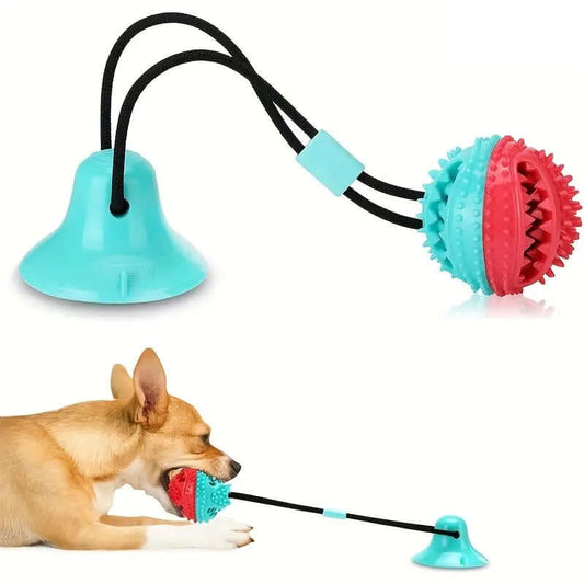 Interactive Suction Cup Dog Toy – Treat Dispenser & Chew Toy for Power Chewers