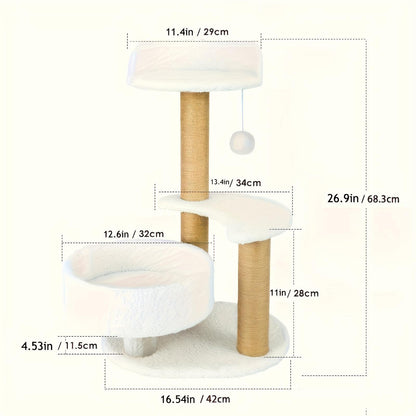 Ultimate Cat Tree – Multi-Level with Scratching Posts & Play Ball Toy