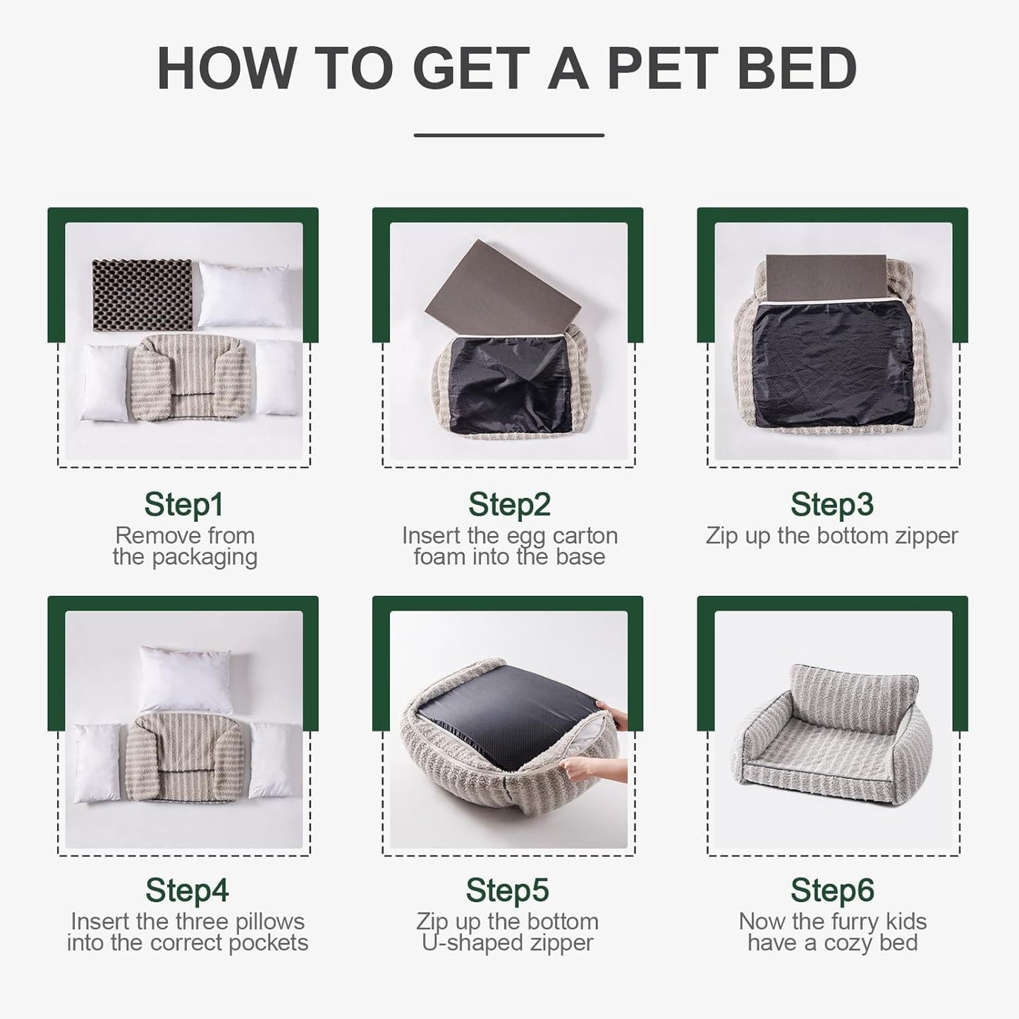 Orthopedic Gray Comfort Pet Sofa Bed