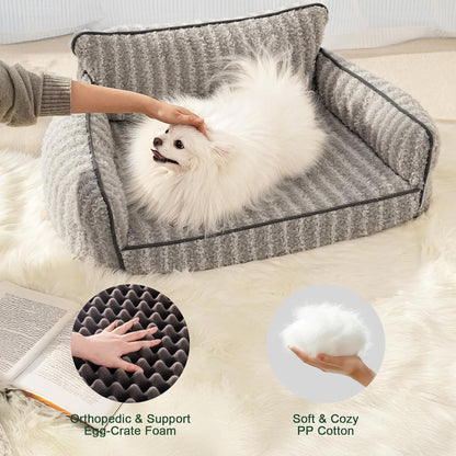 Orthopedic Gray Comfort Pet Sofa Bed