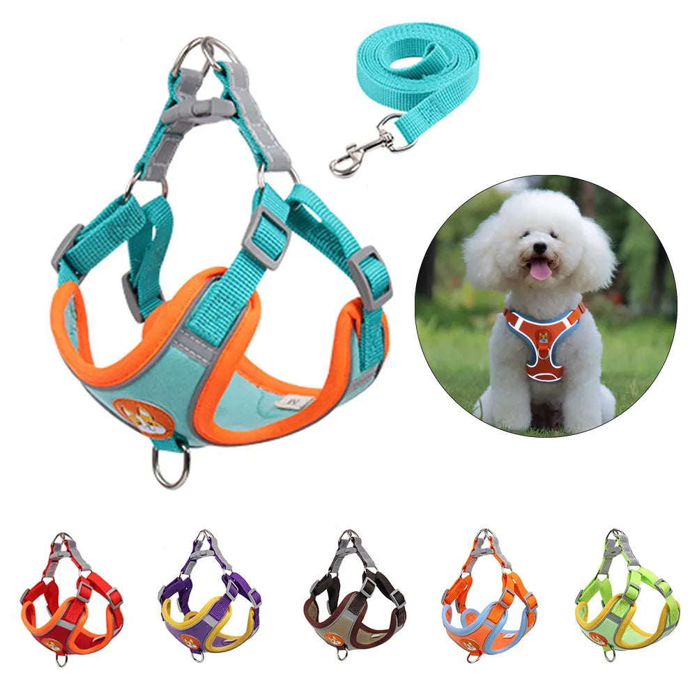 Adjustable Pet Harness and Leash Set – Reflective And No Pull