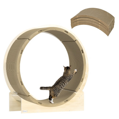 PawHut Reversible Cat Scratcher Set - Cat Wheel