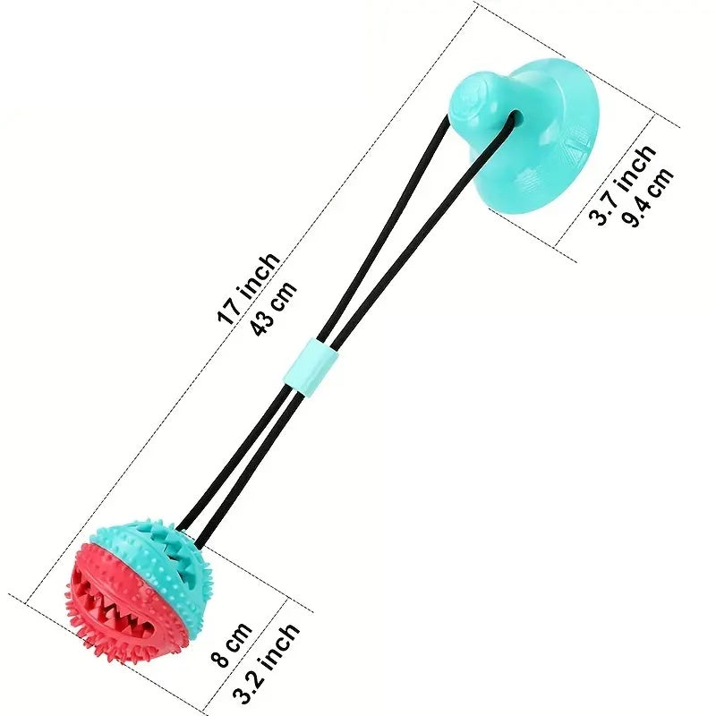 Interactive Suction Cup Dog Toy – Treat Dispenser & Chew Toy for Power Chewers