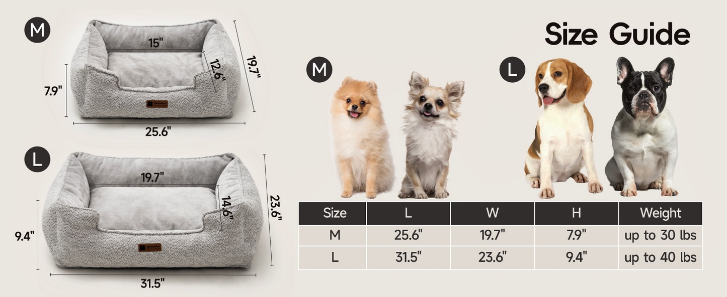 Washable Cotton Dog Bed