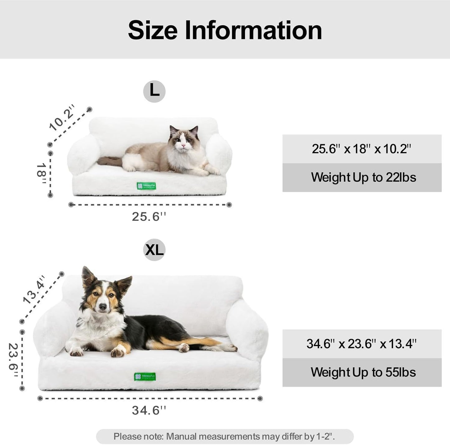 White Comfort Dog&Cat Bed