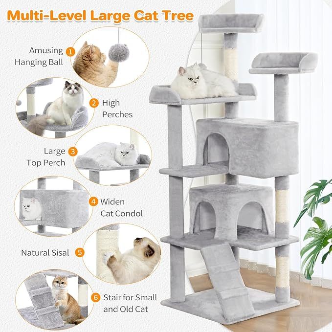 Cat Gray Climbing Frame