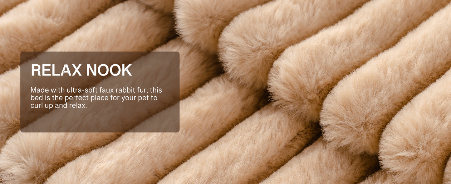 Calming Donut Pet Bed – Fluffy, Washable & Non-Slip