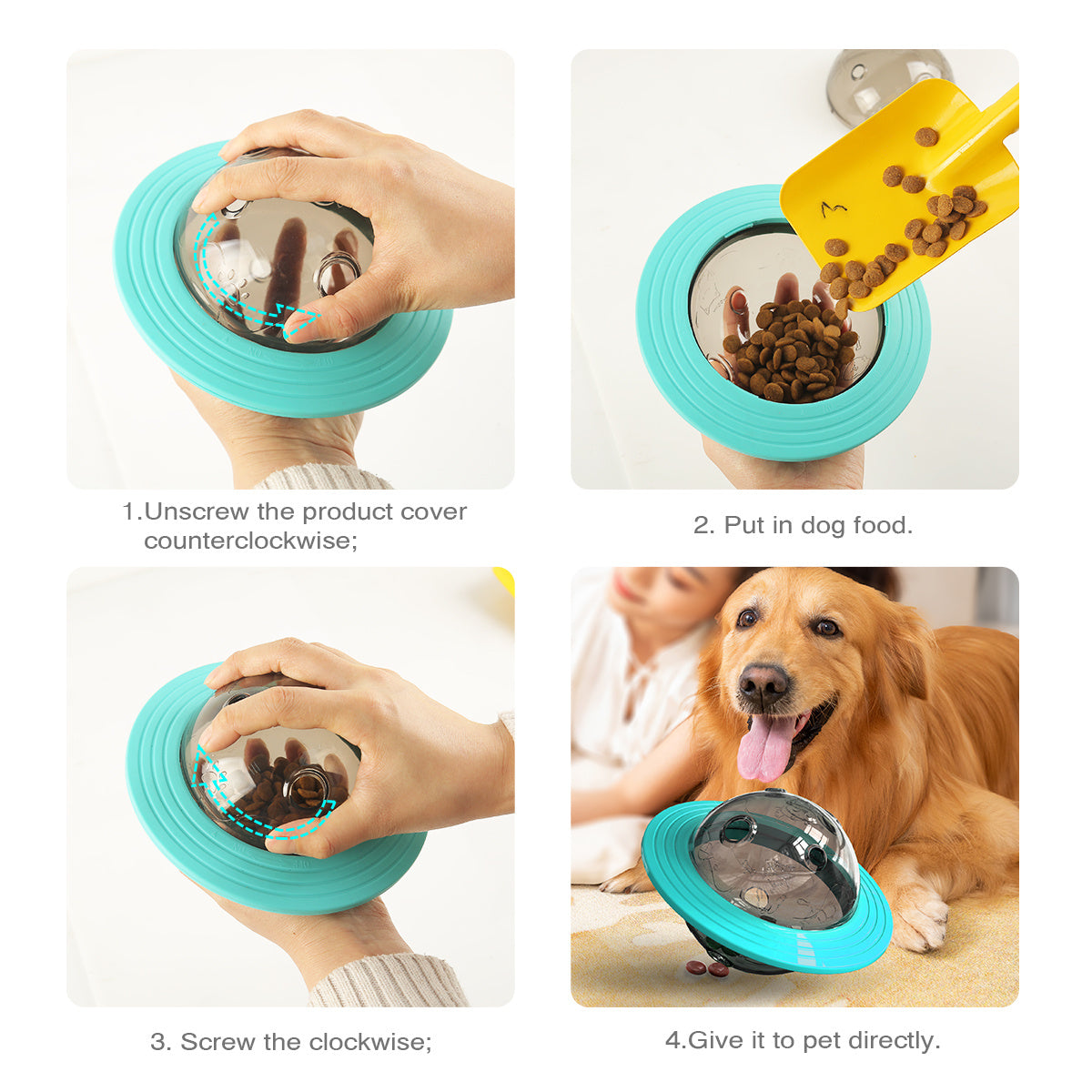 Pet Training Treat Ball – Food Dispensing Toy for Small & Large Pets