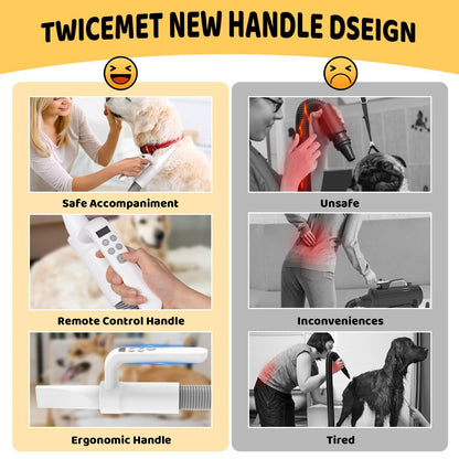 Pet Hair Dryer 4-in-1 with Smart Handle and Customizable Features