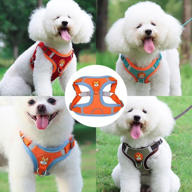 Adjustable Pet Harness and Leash Set – Reflective And No Pull