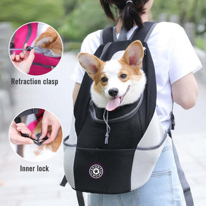 Pet Backpack Carrier for Dogs - Comfortable and Secure Travel Solution