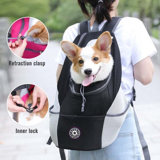 Pet Backpack Carrier for Dogs - Comfortable and Secure Travel Solution