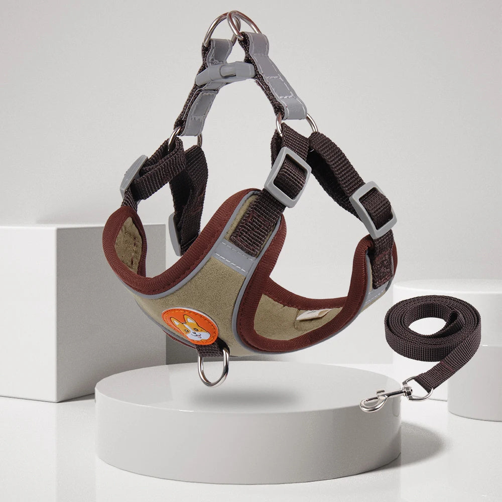 Adjustable Pet Harness and Leash Set – Reflective And No Pull