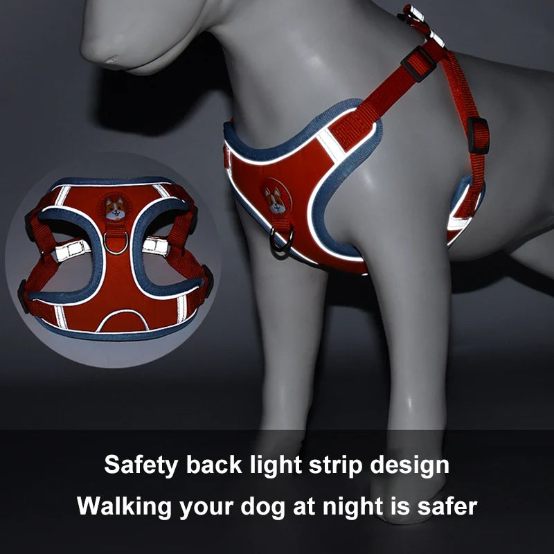 Adjustable Pet Harness and Leash Set – Reflective And No Pull