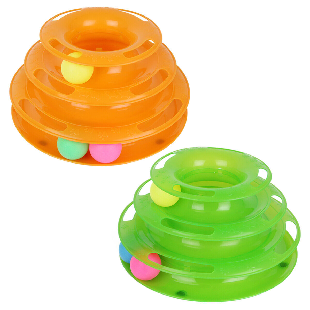 Multi-Level Crazy Ball Cat Toy – Fun Tower Track for Chasing & Swatting