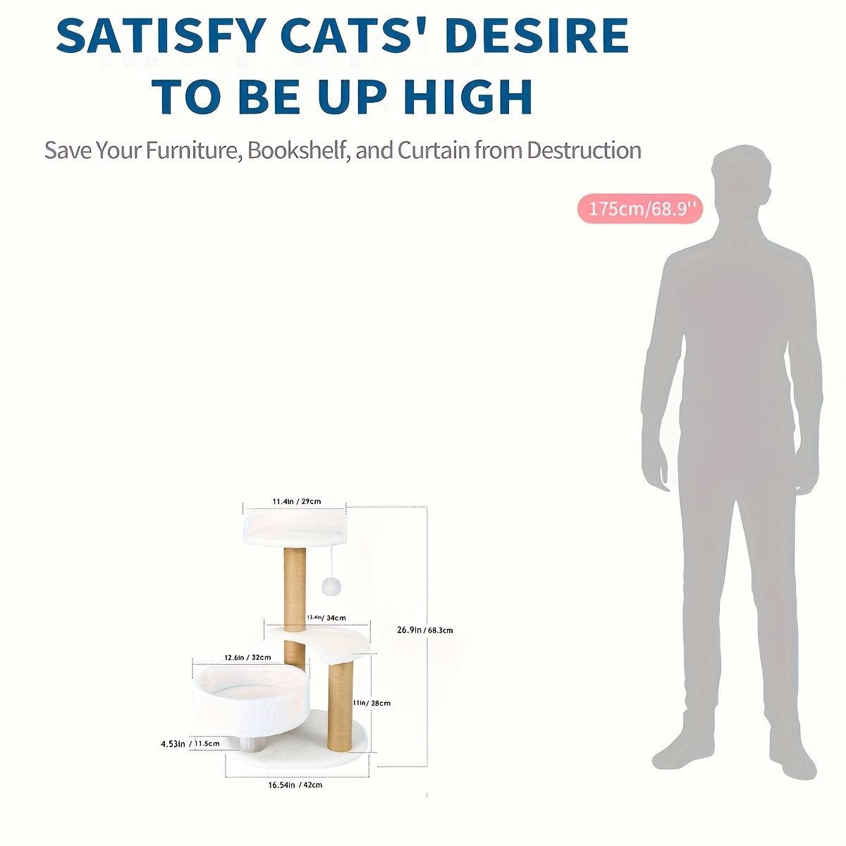 Ultimate Cat Tree – Multi-Level with Scratching Posts & Play Ball Toy