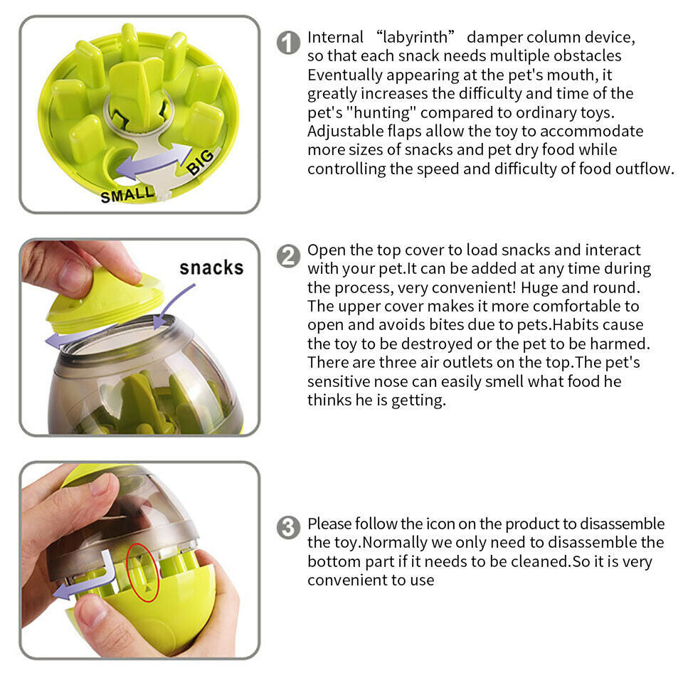 Interactive Dog Food Tumbler - Pet Feeder & Toy Dispenser for Puppies and Dogs