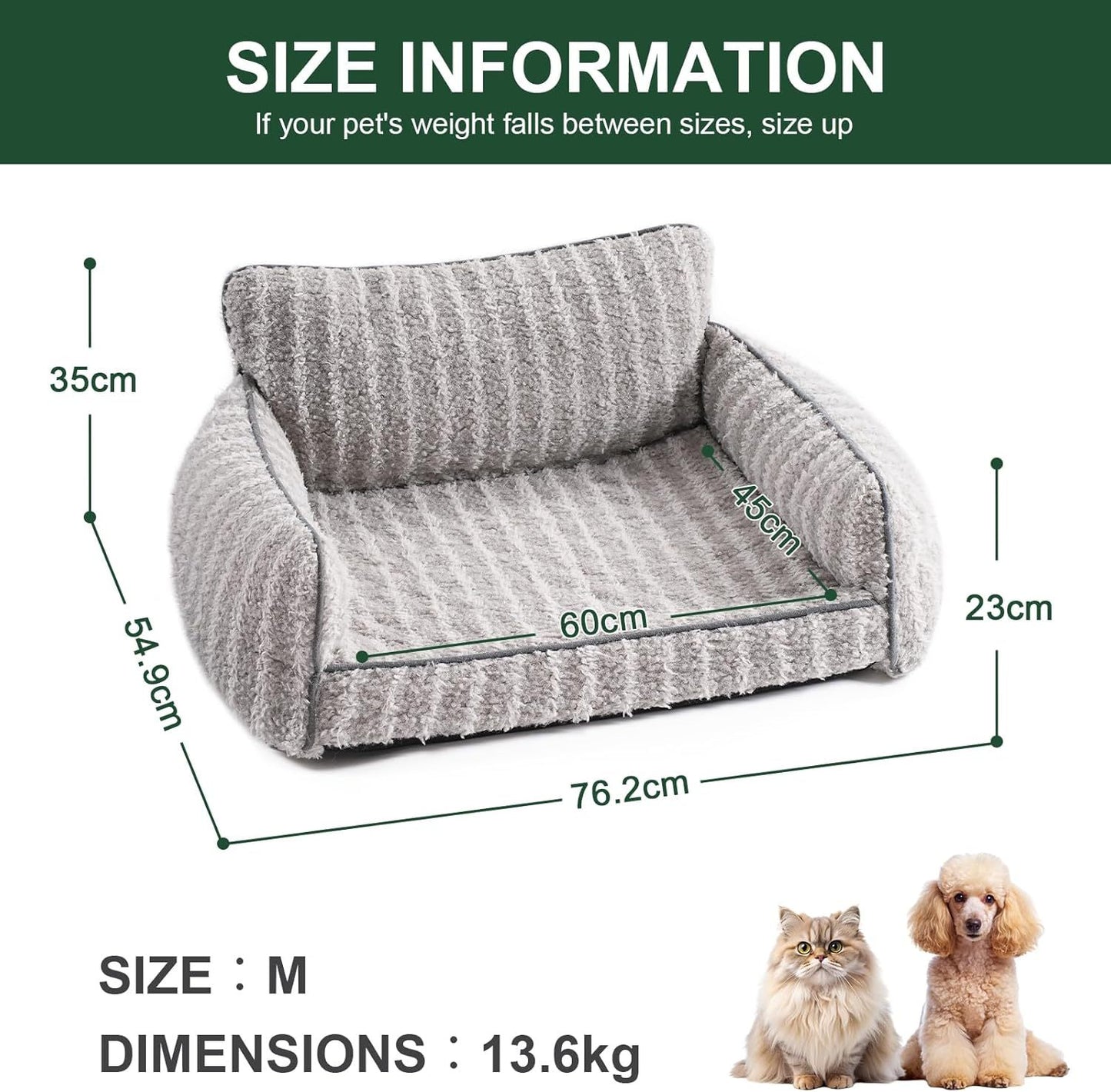 Orthopedic Gray Comfort Pet Sofa Bed